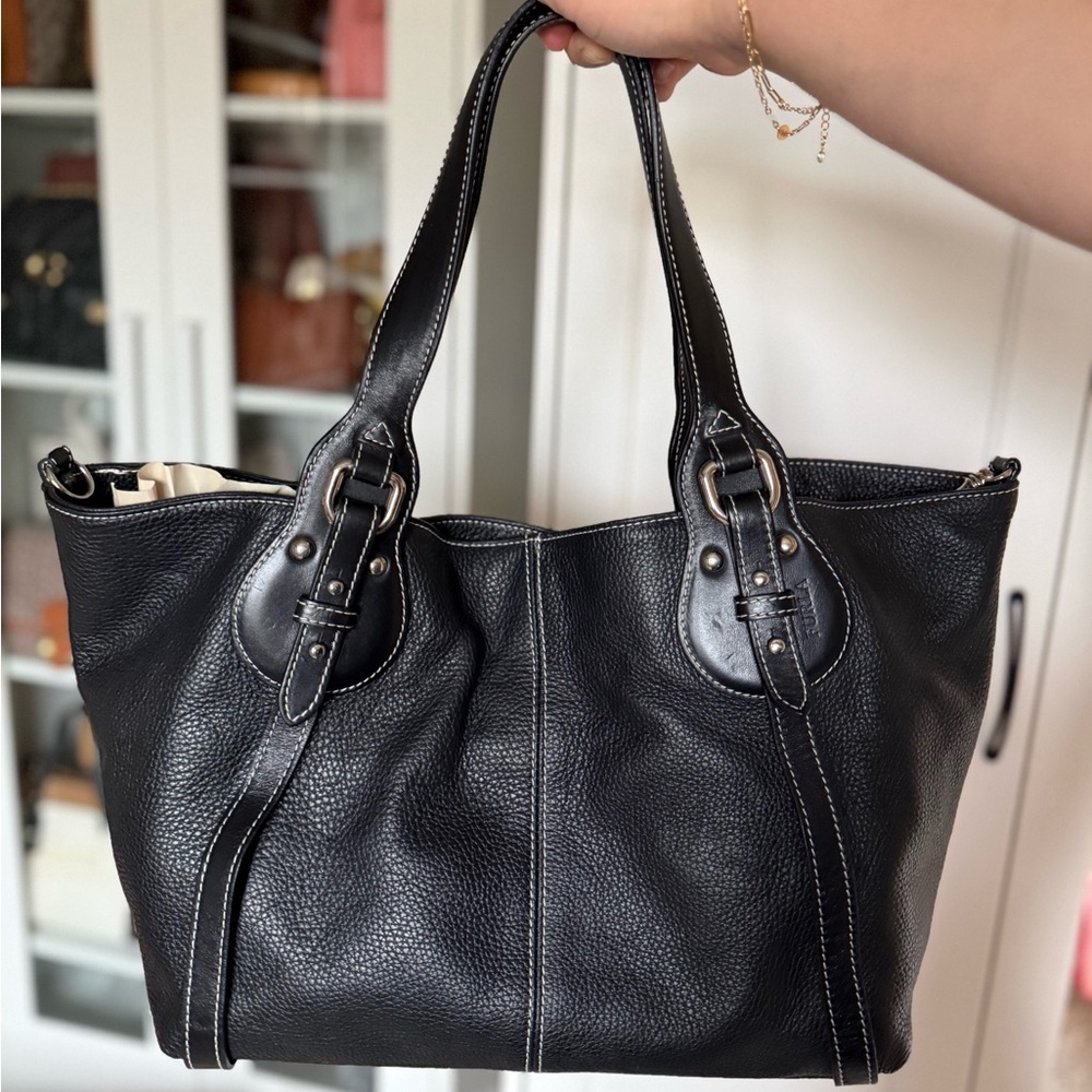 NWT Furla Black Leather Tote Bag